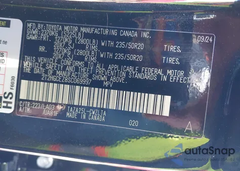 2025 Lexus Nx 350 Luxury из США, поврежденный, VIN 2T2HGCEZ8SC069997